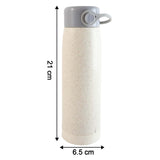 6951 High Portable Water Bottle Creative Wheat Fragrance Glass Bottle Water With Mobile Phone Holder Wide Mouth Glass Water 380ml (Moq - 80 Pc)