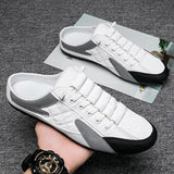 Men's Casual Slip on Black and White Shoes