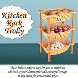 Multipurpose Plastic Storage Rack Organiser - 3 Pcs