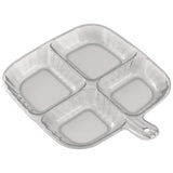 Plastic Kitchen Trays For Serving  ,Candy Snack Plates for Kitchen Dining Room (4 Compartment  1 Pc)