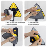 360° Rotatable Adjustable Triangle Cleaning Mop with Stainless Steel Handle,Push-pull Squeezing Cleaning Mop With Microfiber Head, Blue, Floor, Ceiling, Wall, Tile (Pack of 1)