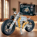 Metal DIY Bike Building Blocks for Kids | Educational &amp; Learning Blocks for Kids | Creative Mechanical Construction Engineering Kit 8+ (bike 162 pc of Bike Tool / 1 Set)