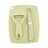 Plastic Kitchen Peeler - Green  Classic Stainless Steel 3-Piece Knife Set Combo