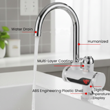 Instant Electric Mini Geyser Tap – Fast Heating, Instant Hot &amp; Cold Water Heater for Kitchen Sink &amp; Bathroom Basin, Easy to Install, Energy Efficient with Temperature Display
