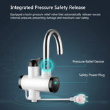 Instant Electric Mini Geyser Tap – Fast Heating, Instant Hot &amp; Cold Water Heater for Kitchen Sink &amp; Bathroom Basin, Easy to Install, Energy Efficient with Temperature Display