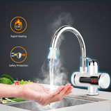 Instant Electric Mini Geyser Tap – Fast Heating, Instant Hot &amp; Cold Water Heater for Kitchen Sink &amp; Bathroom Basin, Easy to Install, Energy Efficient with Temperature Display