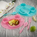 Silicon Micky Plate And 1 Spoon  1 Fork Card Paking ( 1 PC Product)