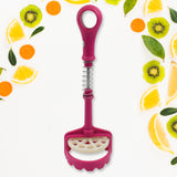 Multi-Functional Potato Masher Potato Mud Pressure Machine Vegetable Fruit Ricer Squeezer Kitchen Tools, Spring Push Type Potato Presser Fruit and Vegetable Smasher (1 Pc)