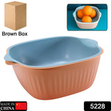 Kitchen Bowl Plastic Washing Bowl And Strainer Drainer Basket For Home & Kitchen Use