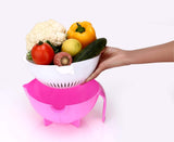 2214 Multi functional Vegetable Fruits Cutter Shredder With Rotating Drain Basket