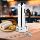 Puttu Maker With Steamer Plate ,Metal Stick | Black Plastic Handle Silver Lid  Puttu Maker Set  To Use With Pressure Cooker Top Food Grade Stainless Steel