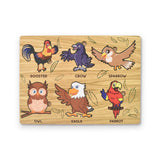 Wooden Puzzle Learning Educational Board of Bird | Different Bird Shape Puzzle Boards and Gift for Toddlers &amp; Kids Puzzle for Early Childhood Development (1 Set / 28×20 Cm)