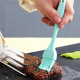 Silicone Kitchen Oil Spatula Brush with Handle Pastry / Cake Brush / Heat Resistant Ghee Brush for Non-Stick cookware, Mixer, Grilling, Cooking, Tandoor, Baking, Glazing, BBQ in Kitchen (17 cm / 1 Pc)