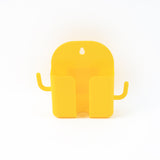 1 Pc Orange Wallmount Mobile Stand With Hook For And Stuffs Purposes.