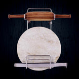 Chakla Belan Chimta Stand Rolling Pin Board Tong Holder | Silver Stainless Steel Multi-purpose Rack For Kitchen (1 Pc )