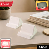 Compact Plastic Mobile Phone Holder Stand (2 Pc  Mix Color)