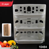 Wall-Hanging Shelves Pantry Organizer Box Plastic 3 Layer Food Organizer Rack (1 Set)