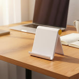 Plastic Foldable Desktop Mobile Stand (1 Pc  White)