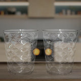 Apex Pyramid Design Unbreakable Plastic Glass  300 Ml