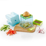 2 In 1 Potato Chipper  Slicer , French Fries Maker , Finger Chips  Plastic , Two Blades Finger Chips Cutter For Kitchen Accessory Vegetable Fruit Slicer (1 PC)