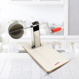 Stainless Steel Coconut Scraper With Wooden Base (1 PC)