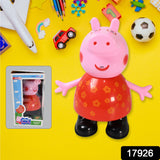 Pig Children Play Toy, Pretend Play Toy Fun Gift for Kids, Movable Hands, Legs Pig Pretend Play Toy Set for Kids Children with Soft Rubber Material (1 Pc/Battery Not Included)
