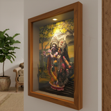 Hand Made Radha Krishna Divine Love 3D Wall - Photo Frame