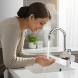 Instant Electric Mini Geyser Tap – Fast Heating, Instant Hot &amp; Cold Water Heater for Kitchen Sink &amp; Bathroom Basin, Easy to Install, Energy Efficient with Temperature Display