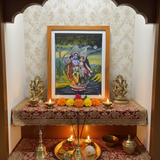 Hand Made Radha Krishna Divine Love 3D Wall - Photo Frame