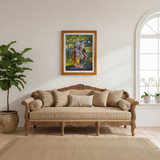 Hand Made Radha Krishna Divine Love 3D Wall - Photo Frame