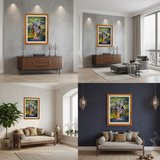 Hand Made Radha Krishna Divine Love 3D Wall - Photo Frame