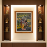 Hand Made Radha Krishna Divine Love 3D Wall - Photo Frame