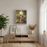 Hand Made Radha Krishna Divine Love 3D Wall - Photo Frame