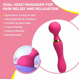 TP Strong Vibrating Dual Personal  Massager | Handheld Body Massager Machine for Pain Relief & Full Relaxation | Neck, Shoulder, Back & Foot Relaxation Tool (Black)