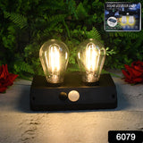 Solar Double LED Bulb Lamp |Solar Interaction Wall Lamp |  Decorative Lighting Fixture Yt-819- 2w (1 Pc)