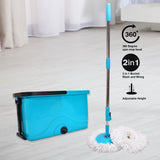 Quick Spin Mop Plastic Spin Bucket Floor Cleaning Mops With Bucket |Easy Wheels  Big Bucket Floor Cleaning Mop