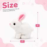 Electric Walking & Hopping Rabbit Toy with Sound & LED Light, Interactive Bunny Toy for Kids