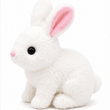 Electric Walking & Hopping Rabbit Toy with Sound & LED Light, Interactive Bunny Toy for Kids