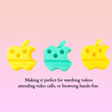 Multi-functional Apple-shaped Plastic Mobile Stand With Pen Holder (3 Pc  Mix Color)