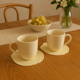 Anti-Slip , Heat-Resistant , Silicone Leaf Design Coaster Set (2 PC)