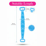 TP_Silicone Bath Scrubber Belt with Dual Handles for Men & Women | Soft Body & Back Cleaning Brush
