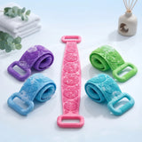 TP_Silicone Bath Scrubber Belt with Dual Handles for Men & Women | Soft Body & Back Cleaning Brush