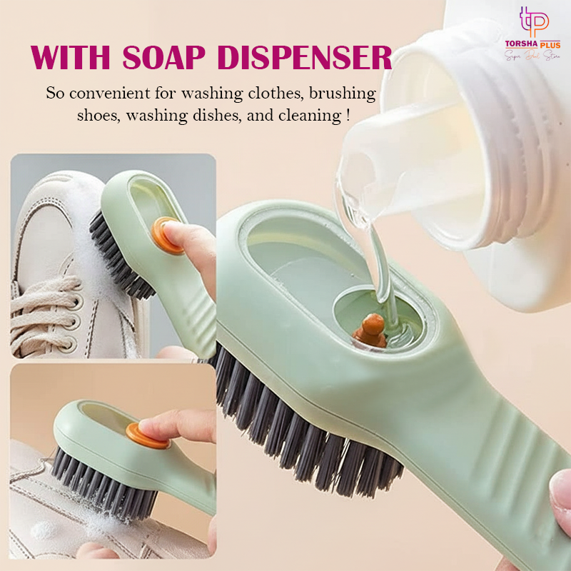 Multi Purpose Liquid Filling Shoe Cleaning Brush , Shoe Cleaning Brush with Soap Dispenser