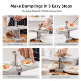 WORLD-CLASS Dumpling Maker Mold, Double Head Dumpling Mold WRAP Two at A ONE TIME, Household Dumpling Maker Mold, Easy-Tool for Making Dumplings, Dumpling Press Mold Kitchen Accessories (Brown Box)