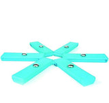Foldable Non Slip Compact Heat Resistant PVC Insulated Plastic Hot Pot Tableware Mat | Kitchen Placemats Insulation Mats | Flower-Shaped Anti-Slip Potholder Pan Coaster Pad, Random Color, 1Pc