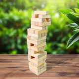 Wooden Tumbling Stacking Tower Game for Boys Girls Kids Family(48 Pcs Blocks 2 Dices)