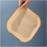 Square Air Fryer Disposable Paper Liner  (50 Pcs Set of  160mmx45mm)