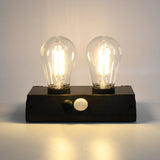 Solar Double LED Bulb Lamp |Solar Interaction Wall Lamp |  Decorative Lighting Fixture Yt-819- 2w (1 Pc)
