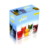 6 Pcs Plastic Unbreakable Multi-Purpose Transparent Water/Juice Glass Set (300 ML,Clear)