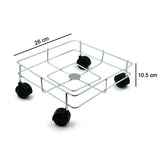 SS Square Oil Stand For Carrying Oil Bottles And Jars Easily Without Any Problem.